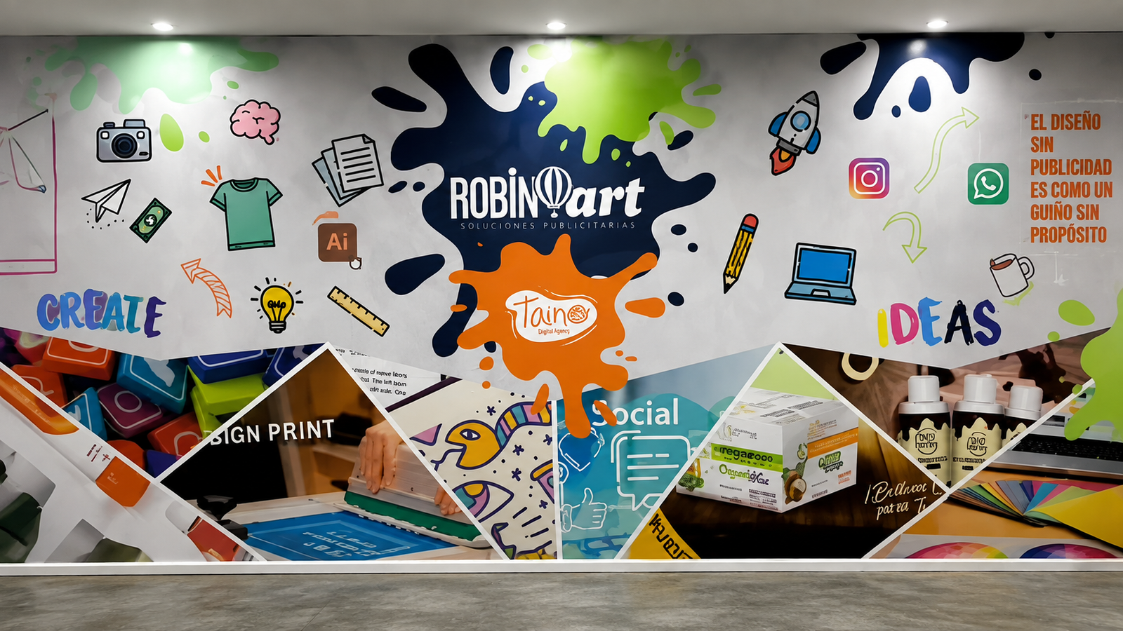 Mural publicitario Robin Art